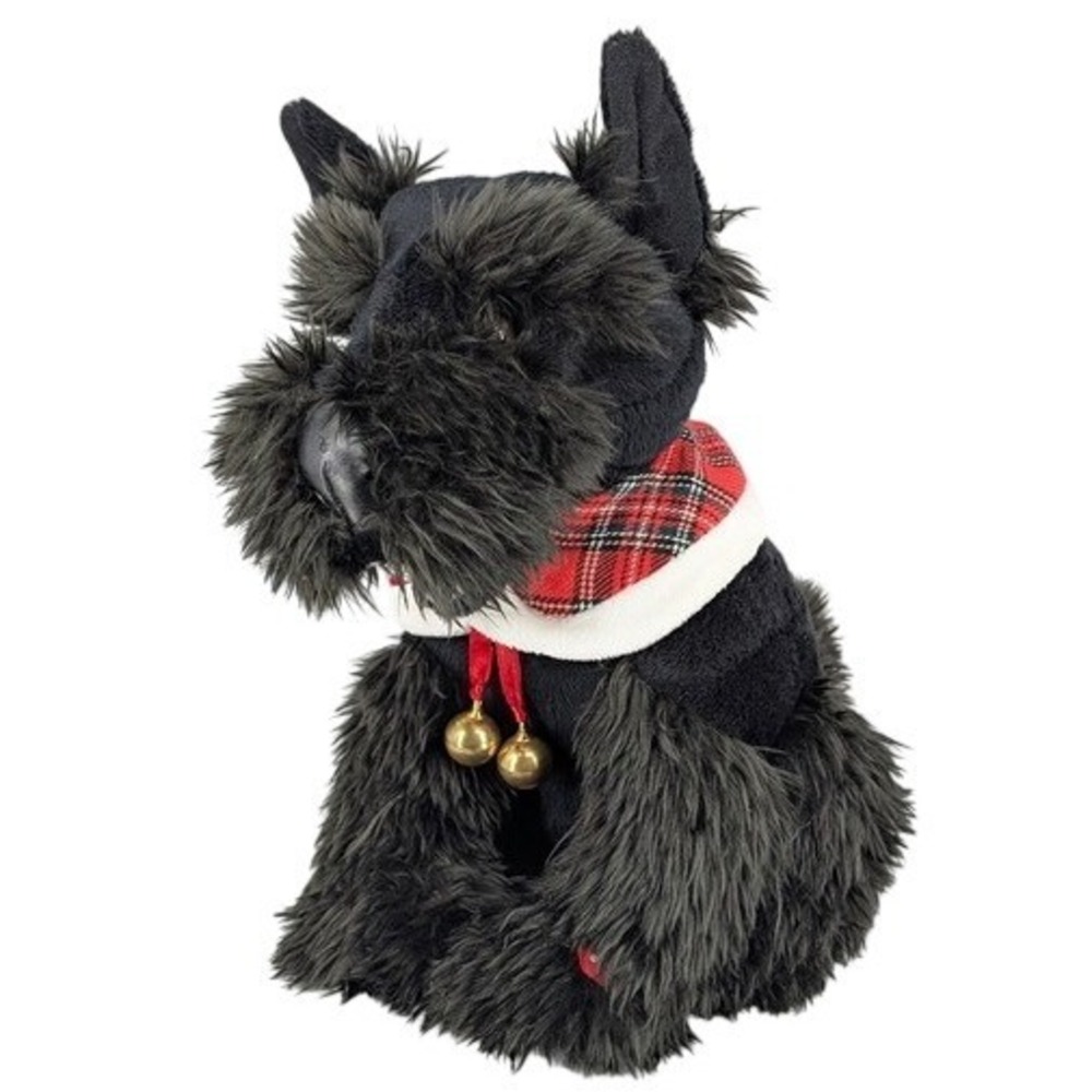 Musical Scottish Terrier Singing Plush Dog Black Animatronic‎ Holiday 12"